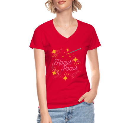 Hocus Pocus, Halloween, Witches, Witch, Sanderson sisters, Movies, Spell, Winifred, Winifred Sanderson, Fall, Funny, i put a spell on you, Mary Sanderson, movie, October, Women's V-Neck T-Shirt. - red