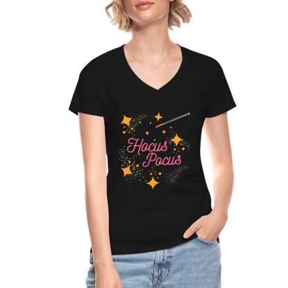 Hocus Pocus, Halloween, Witches, Witch, Sanderson sisters, Movies, Spell, Winifred, Winifred Sanderson, Fall, Funny, i put a spell on you, Mary Sanderson, movie, October, Women's V-Neck T-Shirt. - black