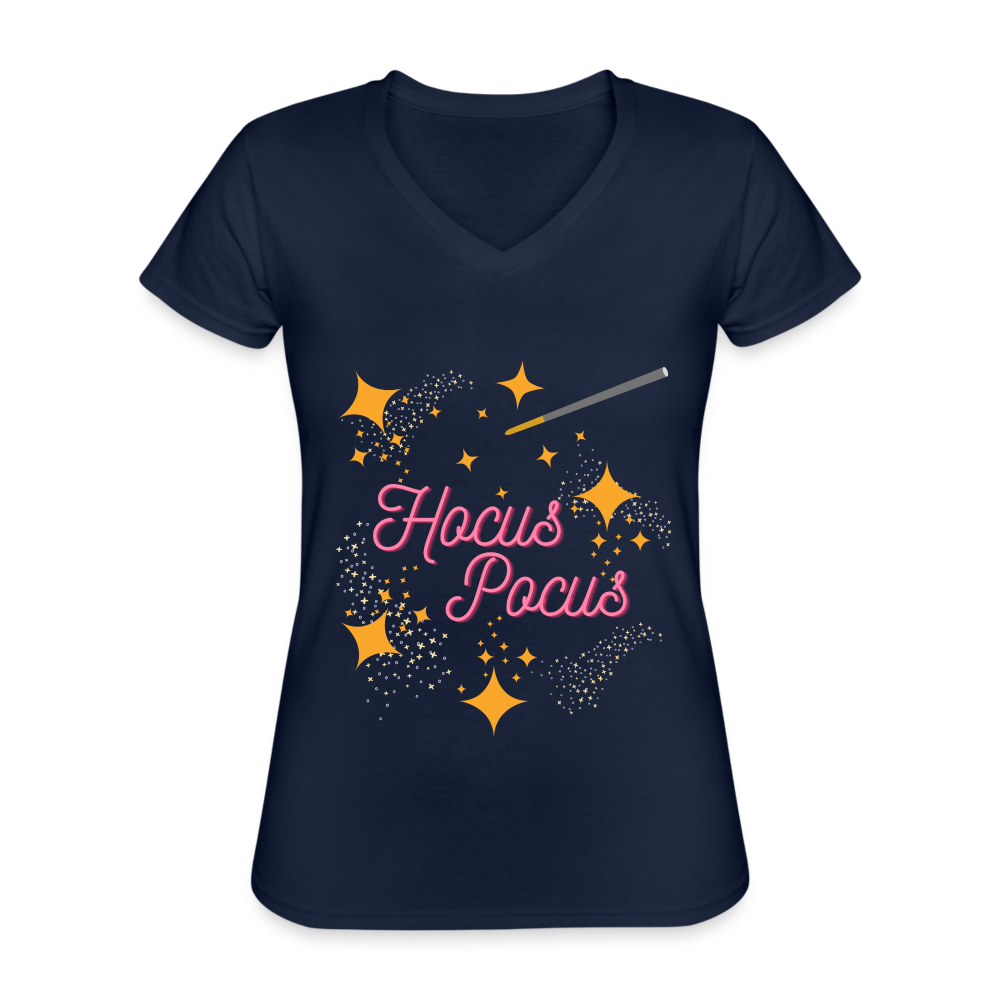 Hocus Pocus, Halloween, Witches, Witch, Sanderson sisters, Movies, Spell, Winifred, Winifred Sanderson, Fall, Funny, i put a spell on you, Mary Sanderson, movie, October, Women's V-Neck T-Shirt. - navy