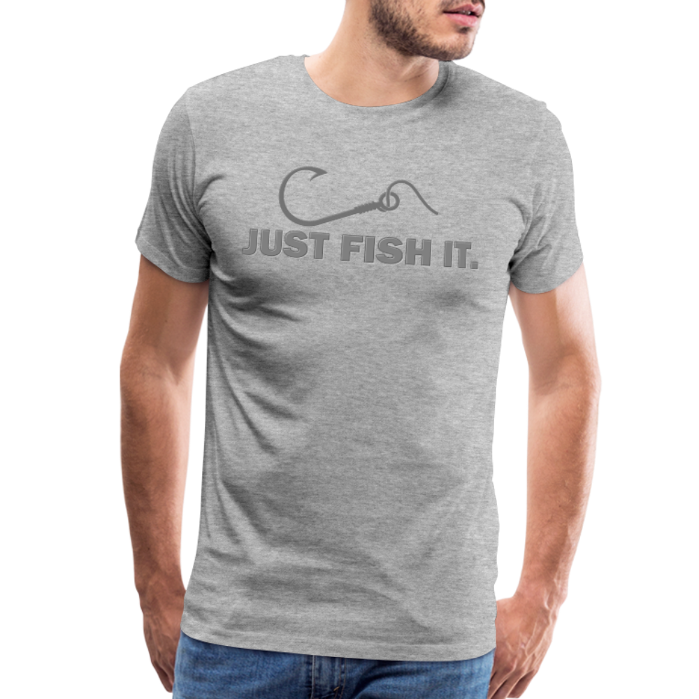 Funny Fishing Shirt, Just Fish It Shirt, Gift For Fisherman, Fishing Shirt, Fishing Gifts, Gift For Dad, Fisherman T shirt - heather gray