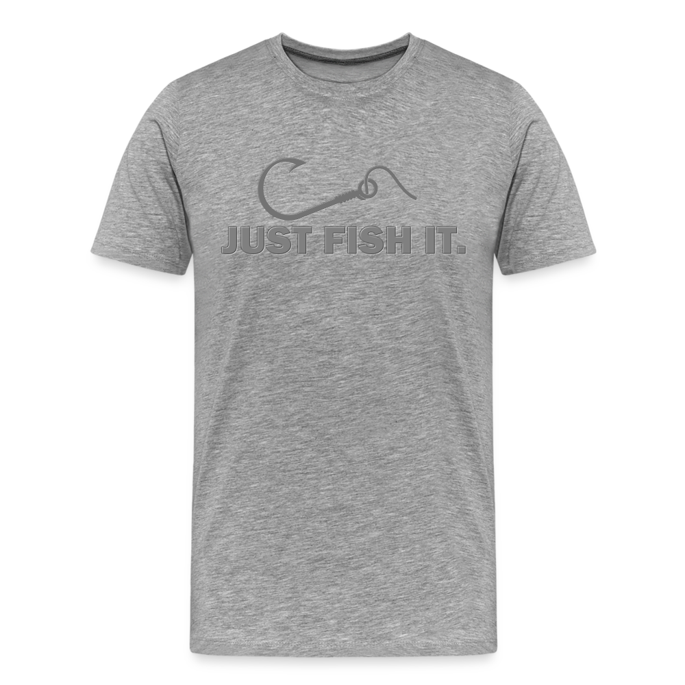 Funny Fishing Shirt, Just Fish It Shirt, Gift For Fisherman, Fishing Shirt, Fishing Gifts, Gift For Dad, Fisherman T shirt - heather gray