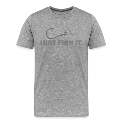 Funny Fishing Shirt, Just Fish It Shirt, Gift For Fisherman, Fishing Shirt, Fishing Gifts, Gift For Dad, Fisherman T shirt - heather gray