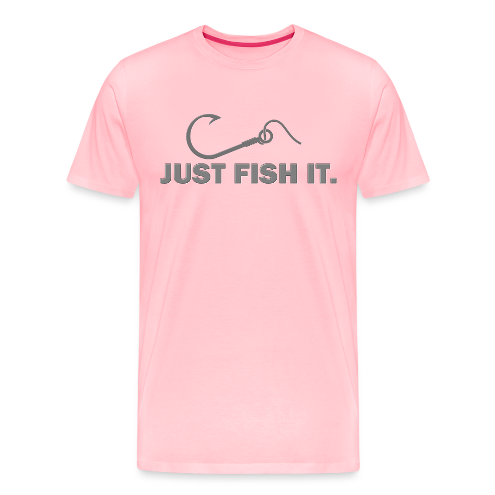 Funny Fishing Shirt, Just Fish It Shirt, Gift For Fisherman, Fishing Shirt, Fishing Gifts, Gift For Dad, Fisherman T shirt - pink