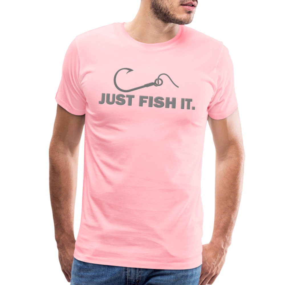 Funny Fishing Shirt, Just Fish It Shirt, Gift For Fisherman, Fishing Shirt, Fishing Gifts, Gift For Dad, Fisherman T shirt - pink
