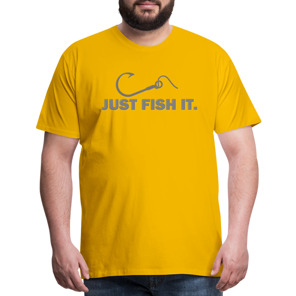 Funny Fishing Shirt, Just Fish It Shirt, Gift For Fisherman, Fishing Shirt, Fishing Gifts, Gift For Dad, Fisherman T shirt - sun yellow