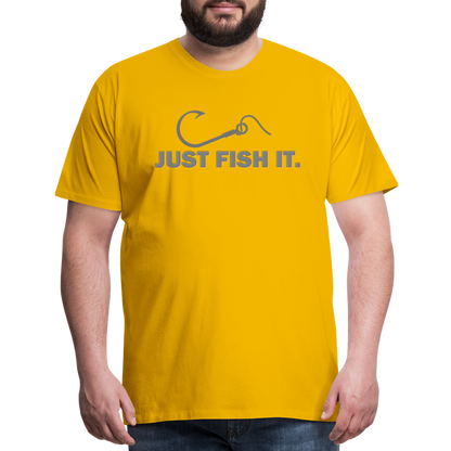 Funny Fishing Shirt, Just Fish It Shirt, Gift For Fisherman, Fishing Shirt, Fishing Gifts, Gift For Dad, Fisherman T shirt - sun yellow