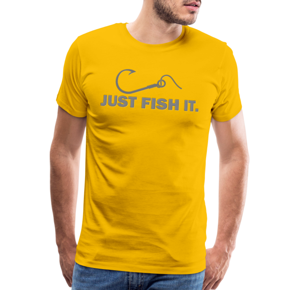 Funny Fishing Shirt, Just Fish It Shirt, Gift For Fisherman, Fishing Shirt, Fishing Gifts, Gift For Dad, Fisherman T shirt - sun yellow