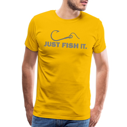Funny Fishing Shirt, Just Fish It Shirt, Gift For Fisherman, Fishing Shirt, Fishing Gifts, Gift For Dad, Fisherman T shirt - sun yellow