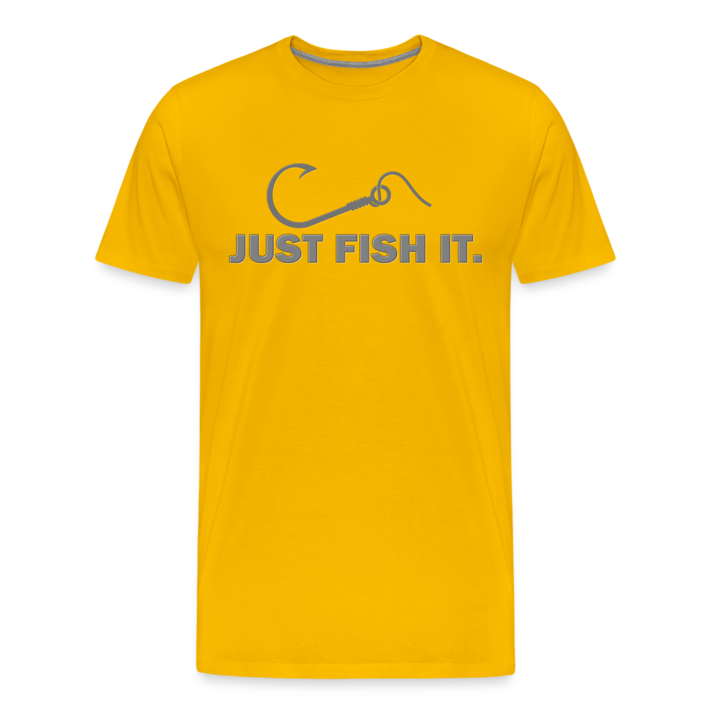 Funny Fishing Shirt, Just Fish It Shirt, Gift For Fisherman, Fishing Shirt, Fishing Gifts, Gift For Dad, Fisherman T shirt - sun yellow