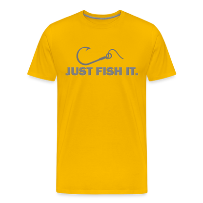 Funny Fishing Shirt, Just Fish It Shirt, Gift For Fisherman, Fishing Shirt, Fishing Gifts, Gift For Dad, Fisherman T shirt - sun yellow