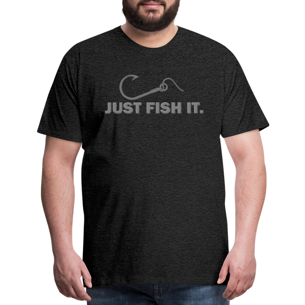 Funny Fishing Shirt, Just Fish It Shirt, Gift For Fisherman, Fishing Shirt, Fishing Gifts, Gift For Dad, Fisherman T shirt - charcoal grey