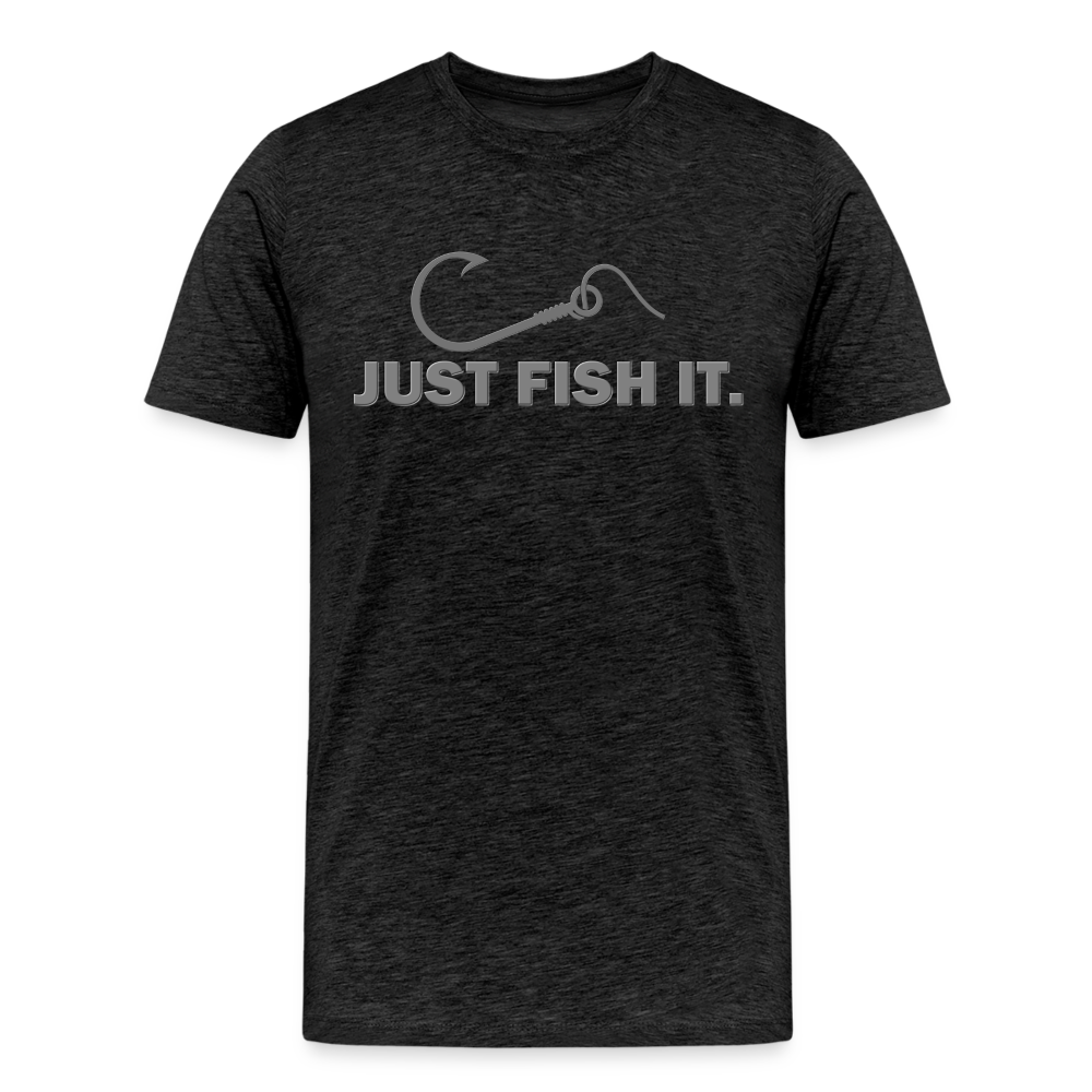 Funny Fishing Shirt, Just Fish It Shirt, Gift For Fisherman, Fishing Shirt, Fishing Gifts, Gift For Dad, Fisherman T shirt - charcoal grey