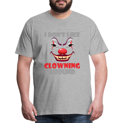 Art The Clown, Scary, Spooky, I Don't Like Clowning Around, Halloween Horror, Massacre, Clown, Party, Balloons - heather gray