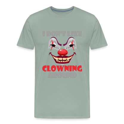 Art The Clown, Scary, Spooky, I Don't Like Clowning Around, Halloween Horror, Massacre, Clown, Party, Balloons - steel green