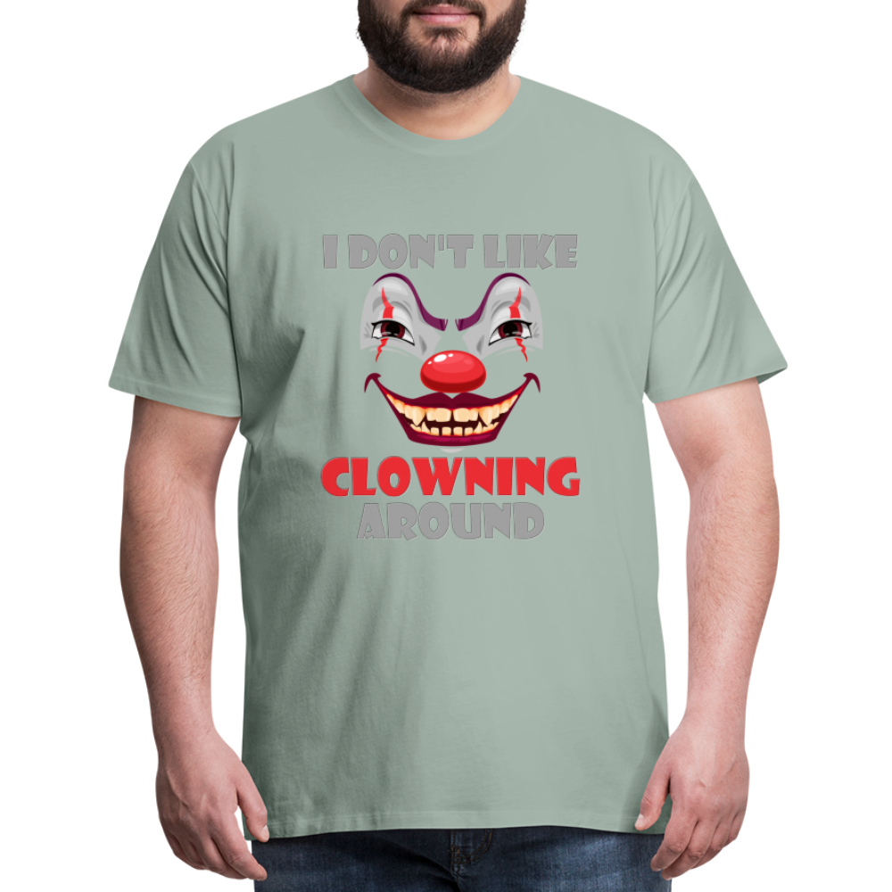 Art The Clown, Scary, Spooky, I Don't Like Clowning Around, Halloween Horror, Massacre, Clown, Party, Balloons - steel green