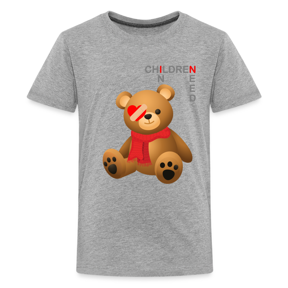 Children In Need, Pudsey Bear, Tesco Pudsey Bear, Pudsey, Bear, Tesco, Tesco Bear, Tesco Pudsey, pudsey bear, pudsey, pudsey ideas, tes Kids' Premium T-Shirt - heather gray