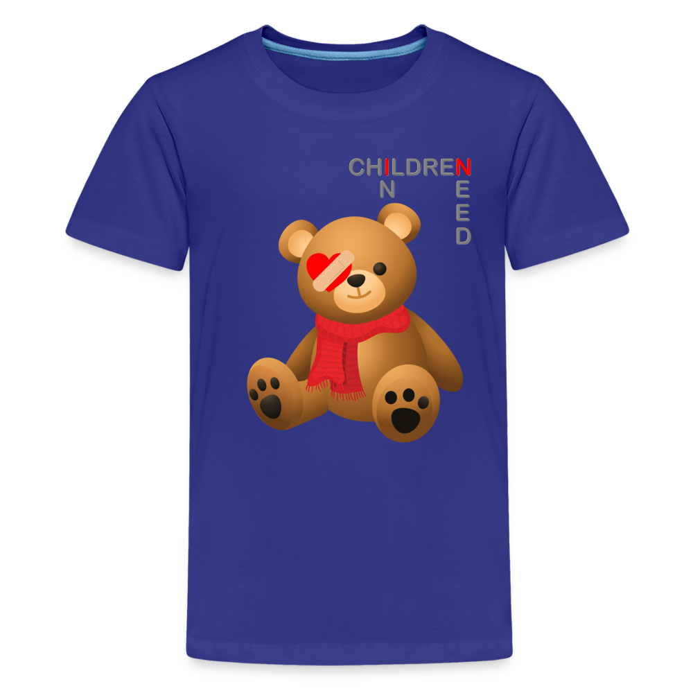 Children In Need, Pudsey Bear, Tesco Pudsey Bear, Pudsey, Bear, Tesco, Tesco Bear, Tesco Pudsey, pudsey bear, pudsey, pudsey ideas, tes Kids' Premium T-Shirt - royal blue