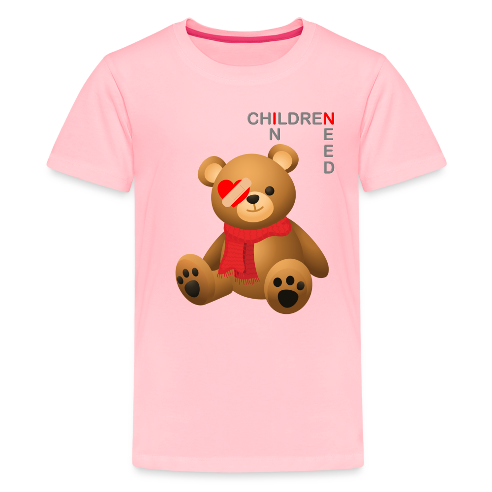 Children In Need, Pudsey Bear, Tesco Pudsey Bear, Pudsey, Bear, Tesco, Tesco Bear, Tesco Pudsey, pudsey bear, pudsey, pudsey ideas, tes Kids' Premium T-Shirt - pink