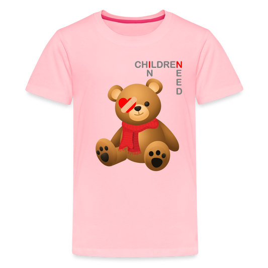 Children In Need, Pudsey Bear, Tesco Pudsey Bear, Pudsey, Bear, Tesco, Tesco Bear, Tesco Pudsey, pudsey bear, pudsey, pudsey ideas, tes Kids' Premium T-Shirt - pink