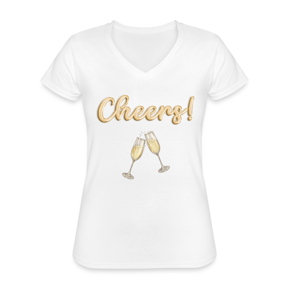 Cheers Shirt, New Years shirt, Nye shirt, gold glitter new years shirt, womens new years eve shirt, new years eve shirt women, 2022 2023 shirt, NYE, 2023 Shirt - white