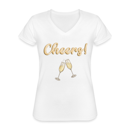 Cheers Shirt, New Years shirt, Nye shirt, gold glitter new years shirt, womens new years eve shirt, new years eve shirt women, 2022 2023 shirt, NYE, 2023 Shirt - white