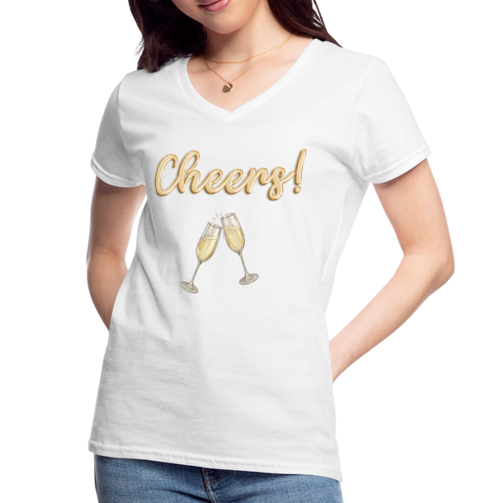 Cheers Shirt, New Years shirt, Nye shirt, gold glitter new years shirt, womens new years eve shirt, new years eve shirt women, 2022 2023 shirt, NYE, 2023 Shirt - white