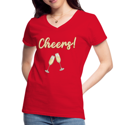 Cheers Shirt, New Years shirt, Nye shirt, gold glitter new years shirt, womens new years eve shirt, new years eve shirt women, 2022 2023 shirt, NYE, 2023 Shirt - red