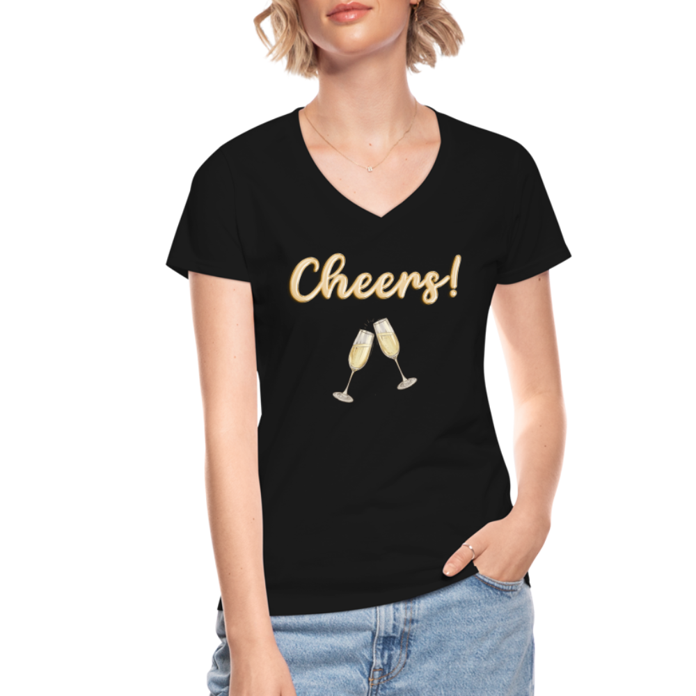 Cheers Shirt, New Years shirt, Nye shirt, gold glitter new years shirt, womens new years eve shirt, new years eve shirt women, 2022 2023 shirt, NYE, 2023 Shirt - black