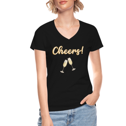 Cheers Shirt, New Years shirt, Nye shirt, gold glitter new years shirt, womens new years eve shirt, new years eve shirt women, 2022 2023 shirt, NYE, 2023 Shirt - black