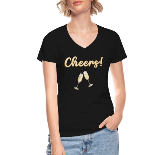 Cheers Shirt, New Years shirt, Nye shirt, gold glitter new years shirt, womens new years eve shirt, new years eve shirt women, 2022 2023 shirt, NYE, 2023 Shirt - black