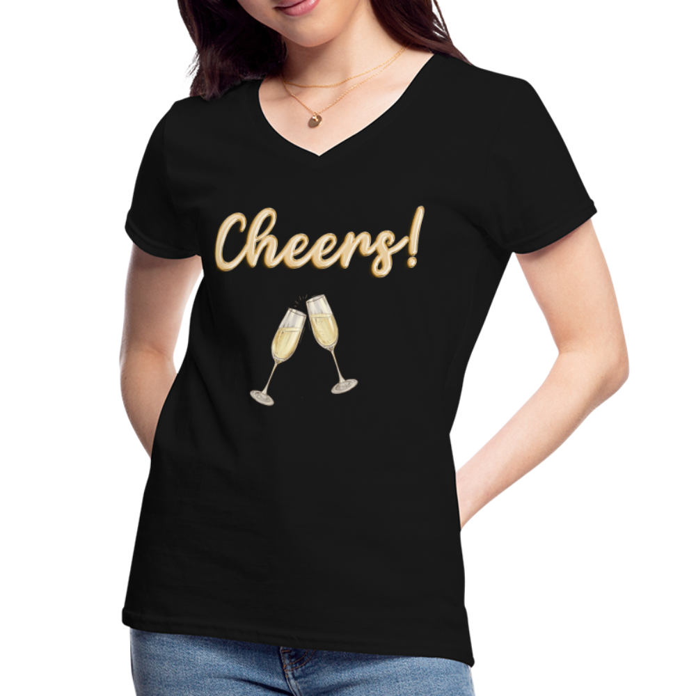Cheers Shirt, New Years shirt, Nye shirt, gold glitter new years shirt, womens new years eve shirt, new years eve shirt women, 2022 2023 shirt, NYE, 2023 Shirt - black