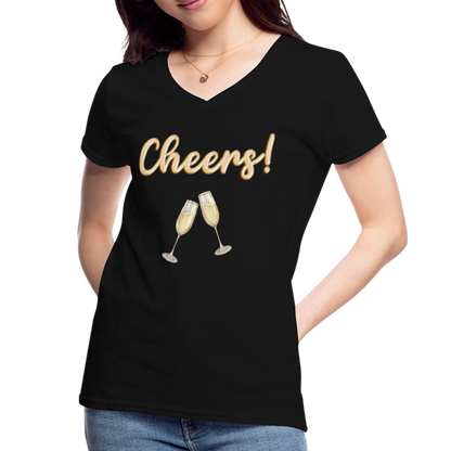 Cheers Shirt, New Years shirt, Nye shirt, gold glitter new years shirt, womens new years eve shirt, new years eve shirt women, 2022 2023 shirt, NYE, 2023 Shirt - black