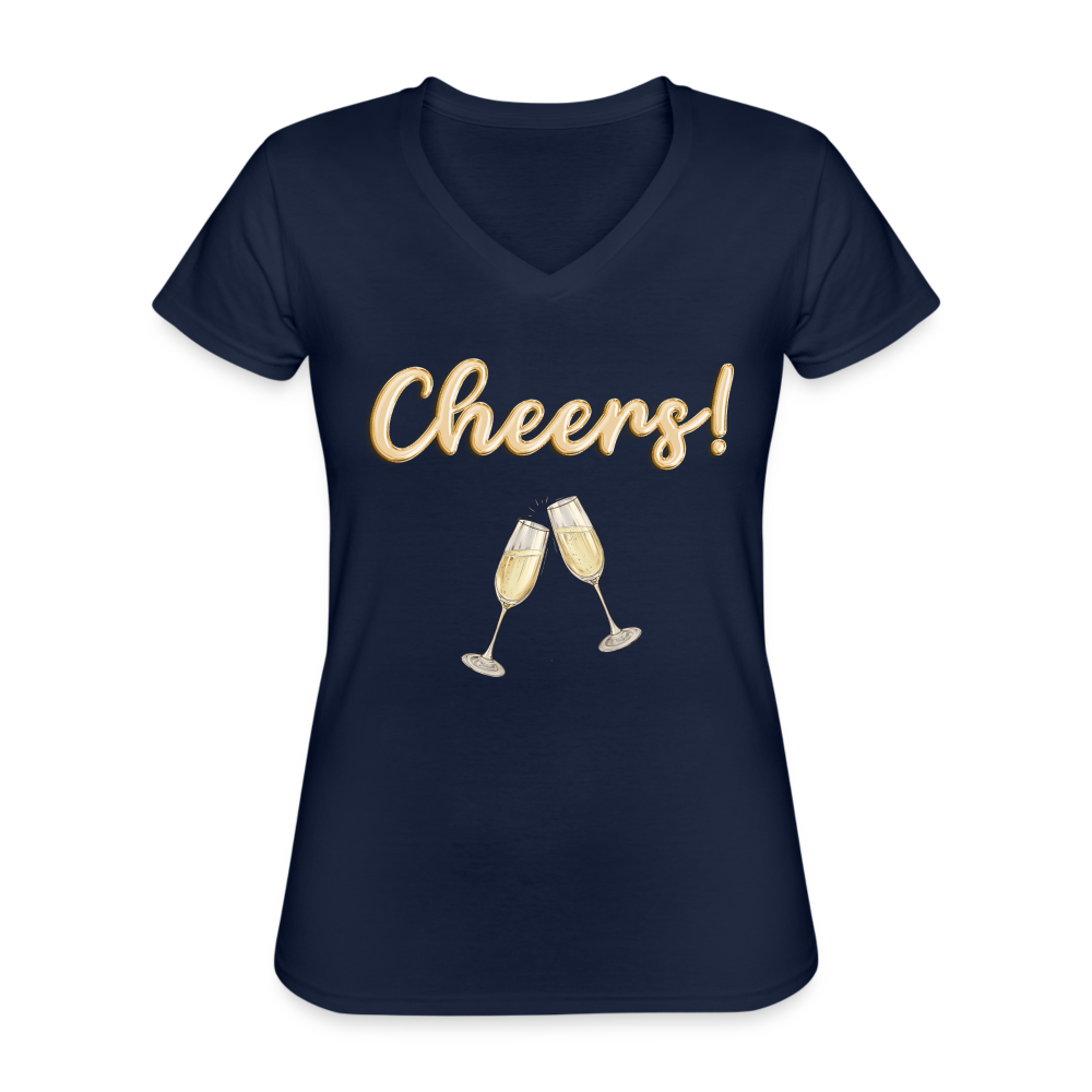 Cheers Shirt, New Years shirt, Nye shirt, gold glitter new years shirt, womens new years eve shirt, new years eve shirt women, 2022 2023 shirt, NYE, 2023 Shirt - navy