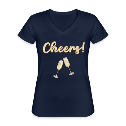 Cheers Shirt, New Years shirt, Nye shirt, gold glitter new years shirt, womens new years eve shirt, new years eve shirt women, 2022 2023 shirt, NYE, 2023 Shirt - navy