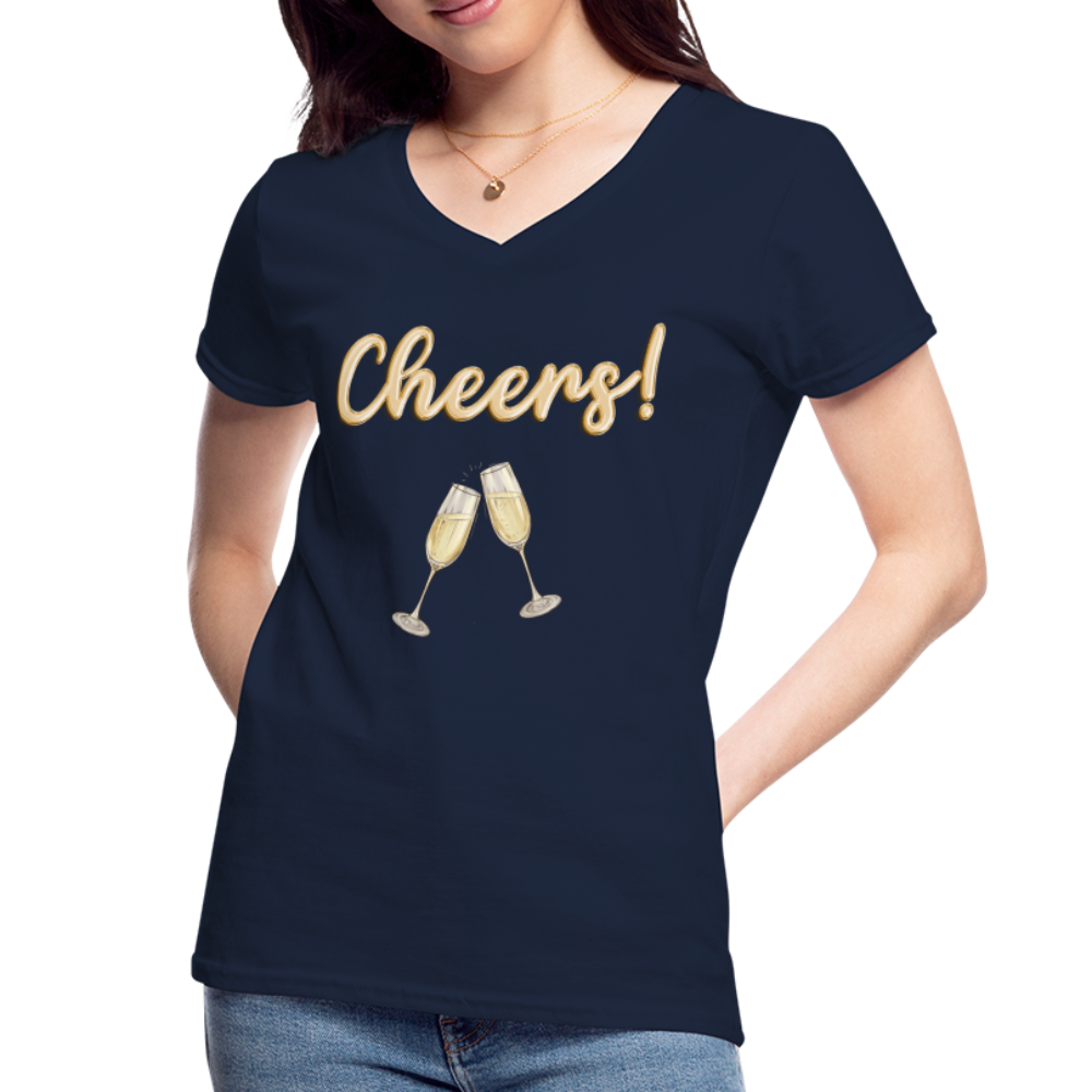 Cheers Shirt, New Years shirt, Nye shirt, gold glitter new years shirt, womens new years eve shirt, new years eve shirt women, 2022 2023 shirt, NYE, 2023 Shirt - navy