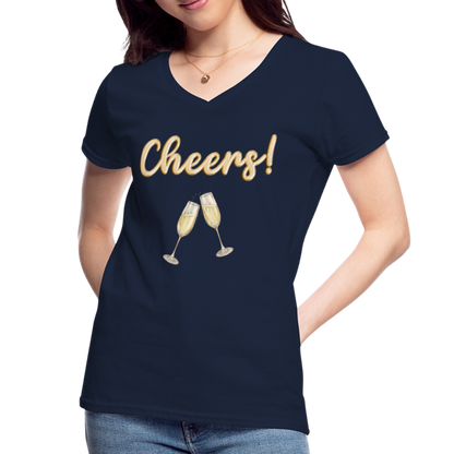 Cheers Shirt, New Years shirt, Nye shirt, gold glitter new years shirt, womens new years eve shirt, new years eve shirt women, 2022 2023 shirt, NYE, 2023 Shirt - navy