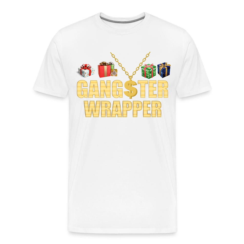 Gangster Wrapper Shirt, Gangsta Wrapper T-Shirt, Gangsta Wrapper Tshirt, Gangsta Wrapper Shirt, Funny Christmas Shirt, Wrapping Shirt - white