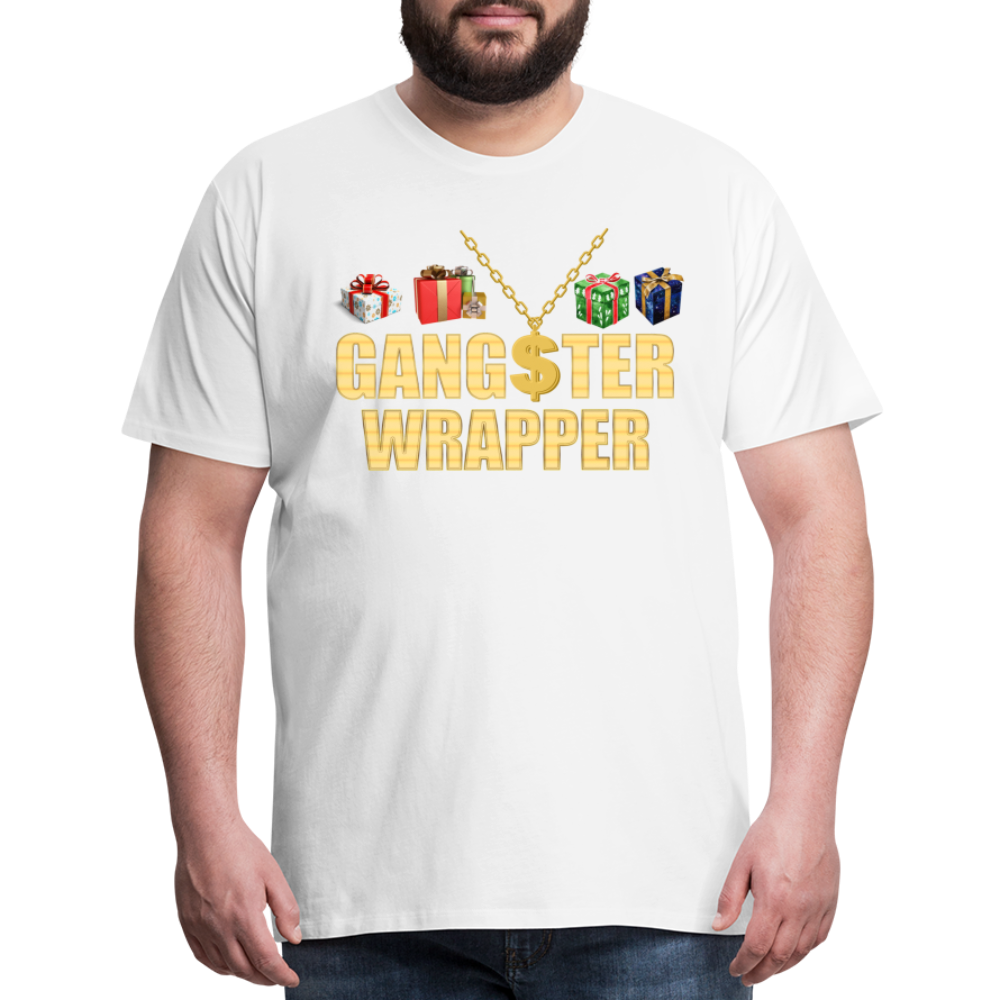 Gangster Wrapper Shirt, Gangsta Wrapper T-Shirt, Gangsta Wrapper Tshirt, Gangsta Wrapper Shirt, Funny Christmas Shirt, Wrapping Shirt - white