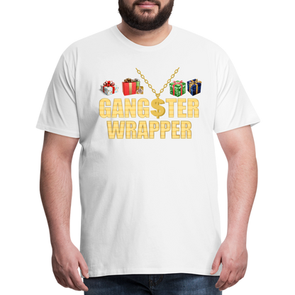 Gangster Wrapper Shirt, Gangsta Wrapper T-Shirt, Gangsta Wrapper Tshirt, Gangsta Wrapper Shirt, Funny Christmas Shirt, Wrapping Shirt - white