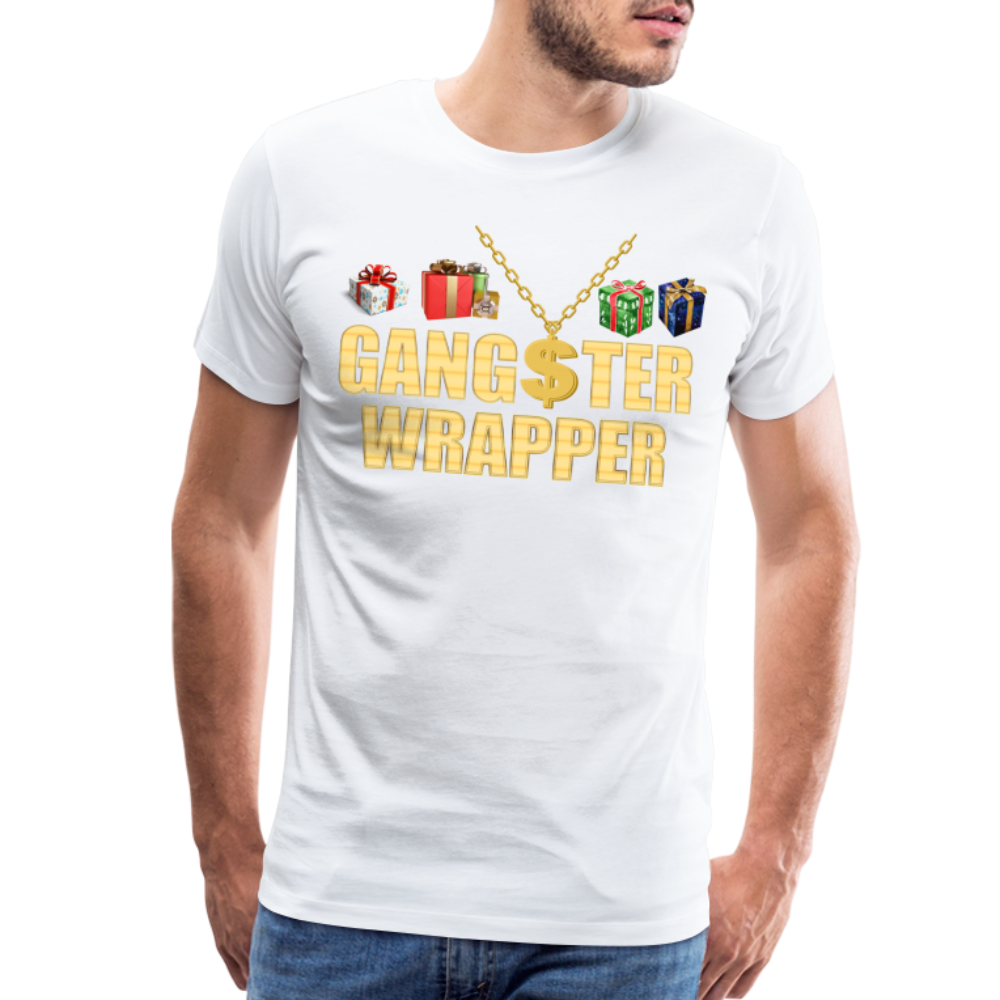 Gangster Wrapper Shirt, Gangsta Wrapper T-Shirt, Gangsta Wrapper Tshirt, Gangsta Wrapper Shirt, Funny Christmas Shirt, Wrapping Shirt - white
