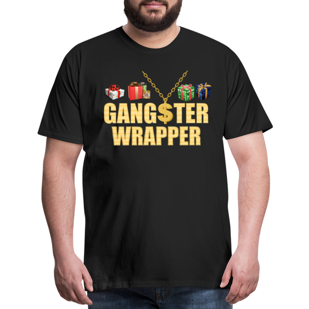 Gangster Wrapper Shirt, Gangsta Wrapper T-Shirt, Gangsta Wrapper Tshirt, Gangsta Wrapper Shirt, Funny Christmas Shirt, Wrapping Shirt - black