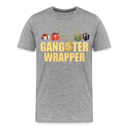 Gangster Wrapper Shirt, Gangsta Wrapper T-Shirt, Gangsta Wrapper Tshirt, Gangsta Wrapper Shirt, Funny Christmas Shirt, Wrapping Shirt - heather gray