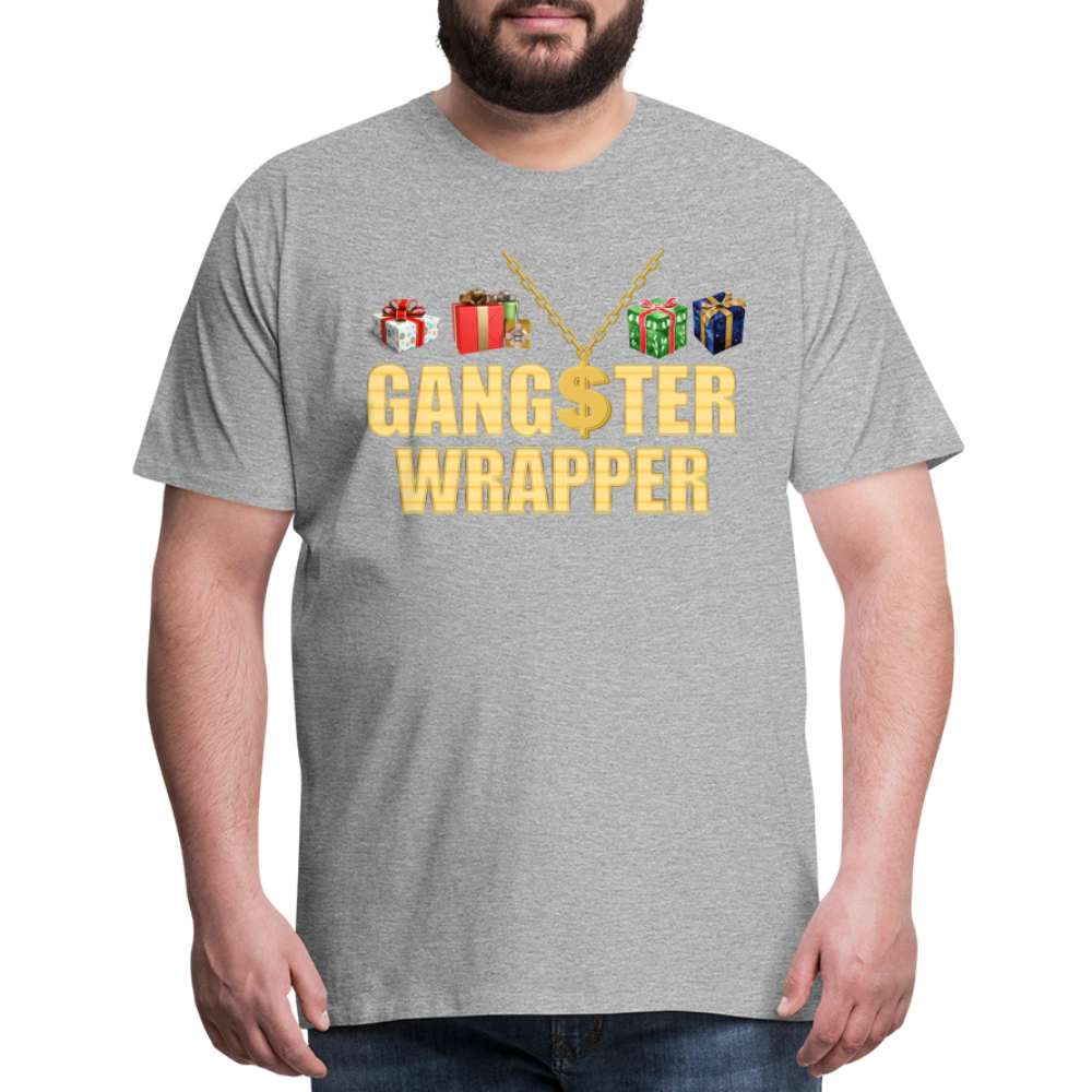 Gangster Wrapper Shirt, Gangsta Wrapper T-Shirt, Gangsta Wrapper Tshirt, Gangsta Wrapper Shirt, Funny Christmas Shirt, Wrapping Shirt - heather gray