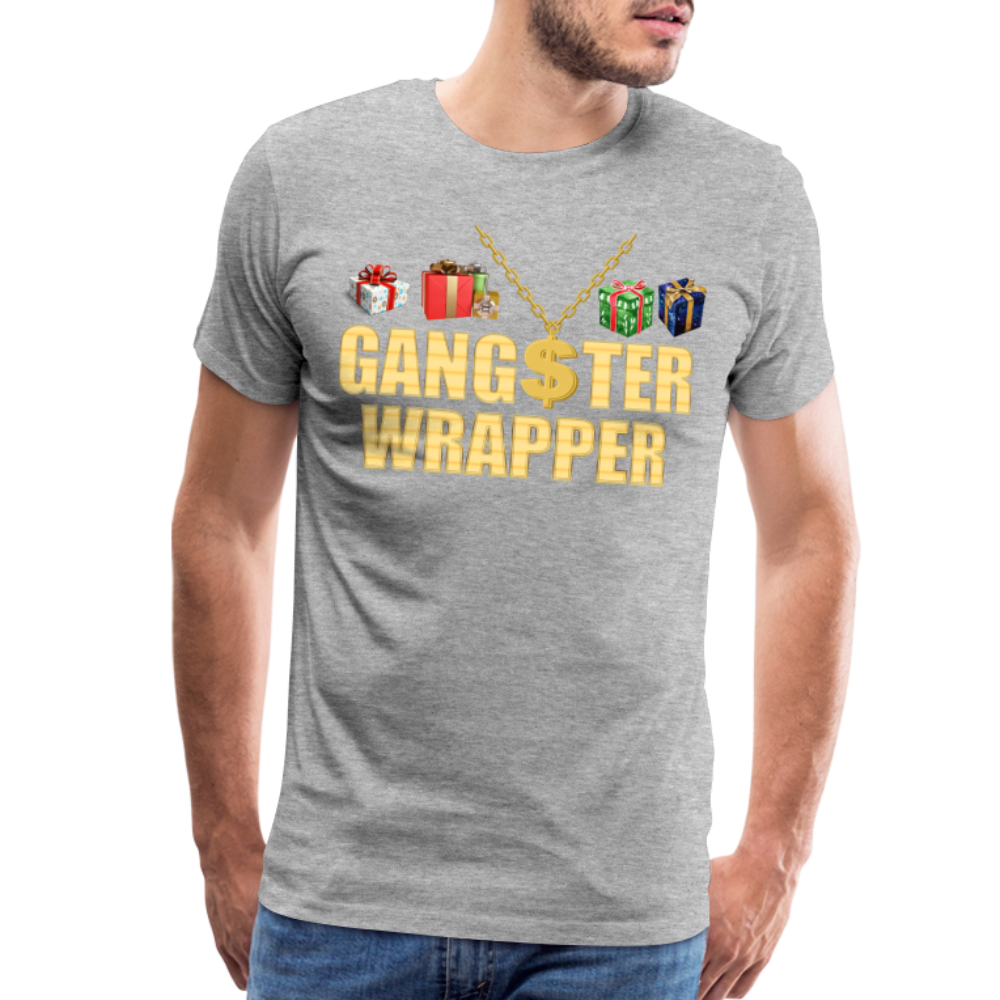 Gangster Wrapper Shirt, Gangsta Wrapper T-Shirt, Gangsta Wrapper Tshirt, Gangsta Wrapper Shirt, Funny Christmas Shirt, Wrapping Shirt - heather gray
