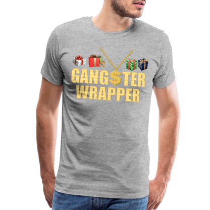 Gangster Wrapper Shirt, Gangsta Wrapper T-Shirt, Gangsta Wrapper Tshirt, Gangsta Wrapper Shirt, Funny Christmas Shirt, Wrapping Shirt - heather gray