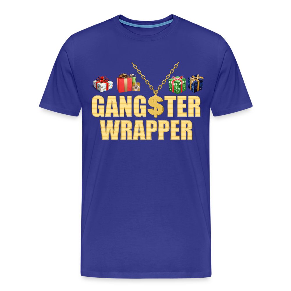 Gangster Wrapper Shirt, Gangsta Wrapper T-Shirt, Gangsta Wrapper Tshirt, Gangsta Wrapper Shirt, Funny Christmas Shirt, Wrapping Shirt - royal blue