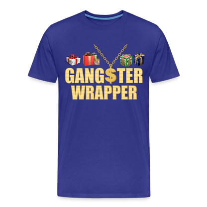 Gangster Wrapper Shirt, Gangsta Wrapper T-Shirt, Gangsta Wrapper Tshirt, Gangsta Wrapper Shirt, Funny Christmas Shirt, Wrapping Shirt - royal blue