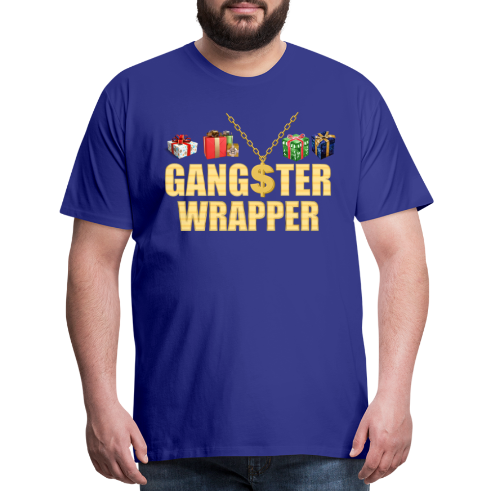 Gangster Wrapper Shirt, Gangsta Wrapper T-Shirt, Gangsta Wrapper Tshirt, Gangsta Wrapper Shirt, Funny Christmas Shirt, Wrapping Shirt - royal blue