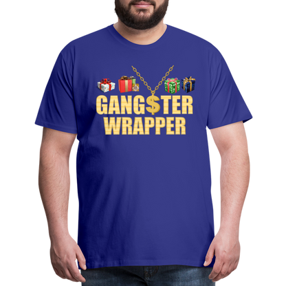 Gangster Wrapper Shirt, Gangsta Wrapper T-Shirt, Gangsta Wrapper Tshirt, Gangsta Wrapper Shirt, Funny Christmas Shirt, Wrapping Shirt - royal blue