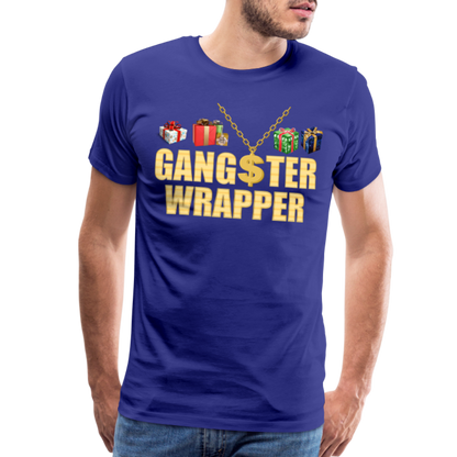 Gangster Wrapper Shirt, Gangsta Wrapper T-Shirt, Gangsta Wrapper Tshirt, Gangsta Wrapper Shirt, Funny Christmas Shirt, Wrapping Shirt - royal blue